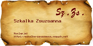 Szkalka Zsuzsanna névjegykártya